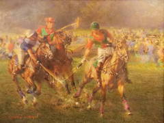 A Keen Contest - A Polo Painting