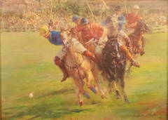 A Spirited Chase - A Polo Painting