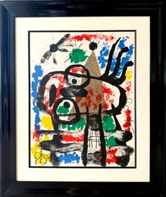 Eule, Platte 5 Lithographie, abstrakter Stil, signiert, 16/75, 1970er Jahre