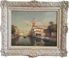 A View of Venice, Oil on Canvas, Framed, Early 20th Century, Signed