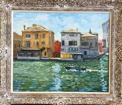 Venice Grand Canal Oil Painting, Landscape, 21st Century, Framed