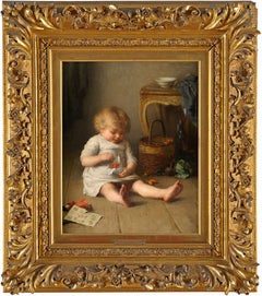 Impressionist Oil Painting: Bowl of Cherries, Late 19th Century