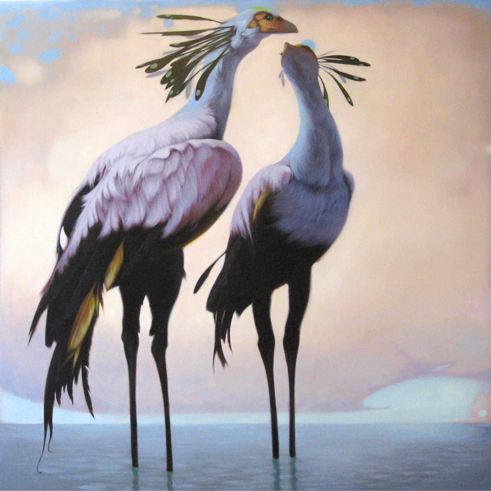 Francesca Sundsten Animal Painting - Waterbirds