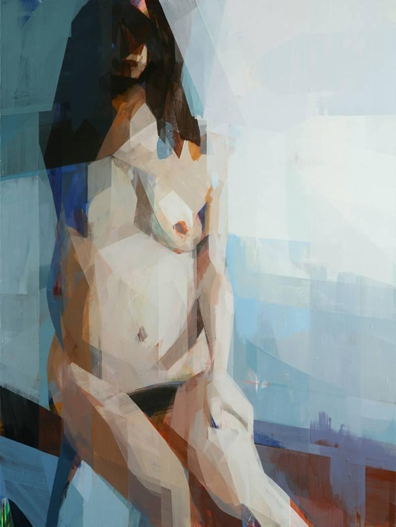 Ryoko Tajiri Figurative Painting - The Blue Room