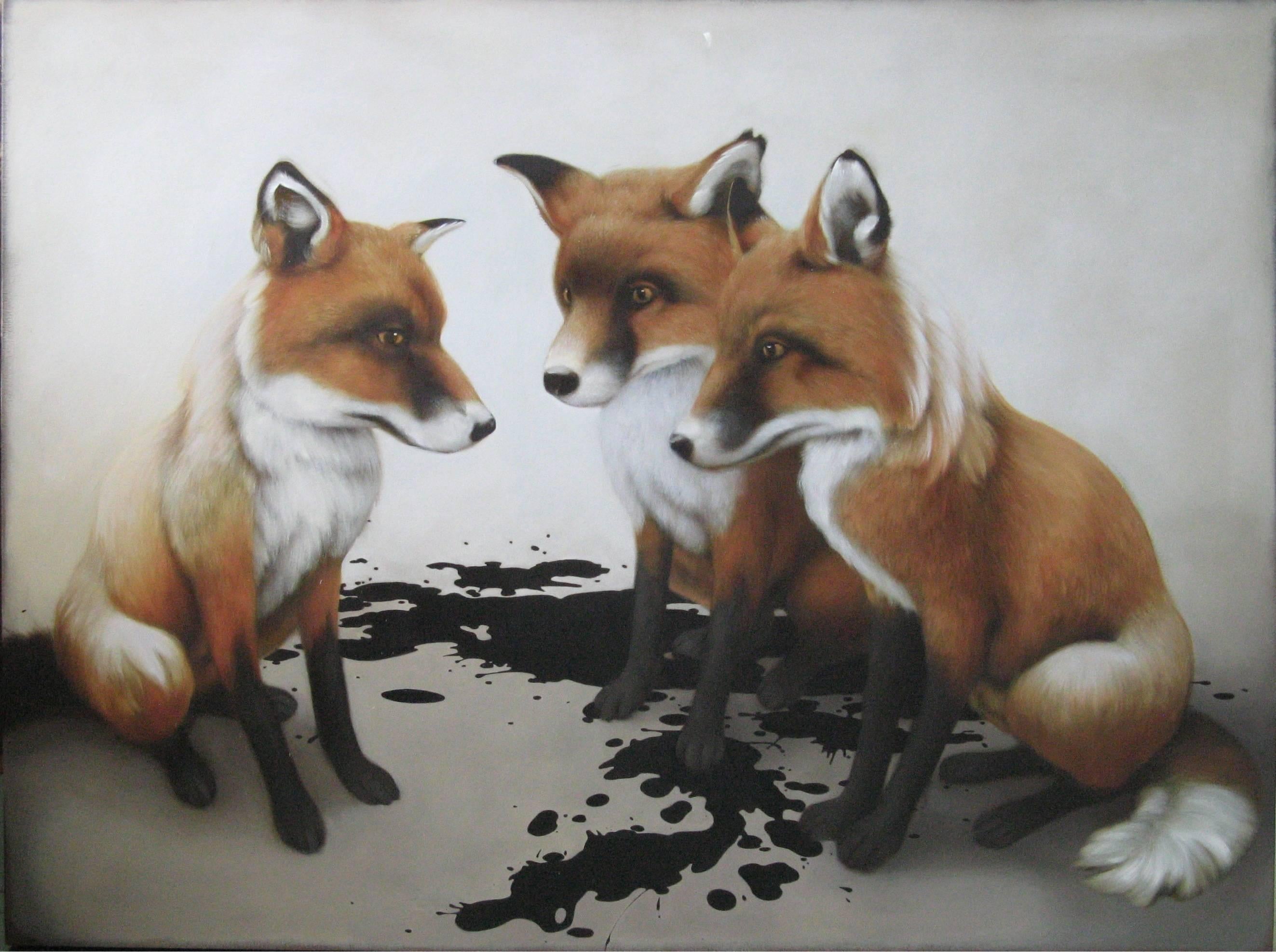 Francesca Sundsten Animal Painting - Spill