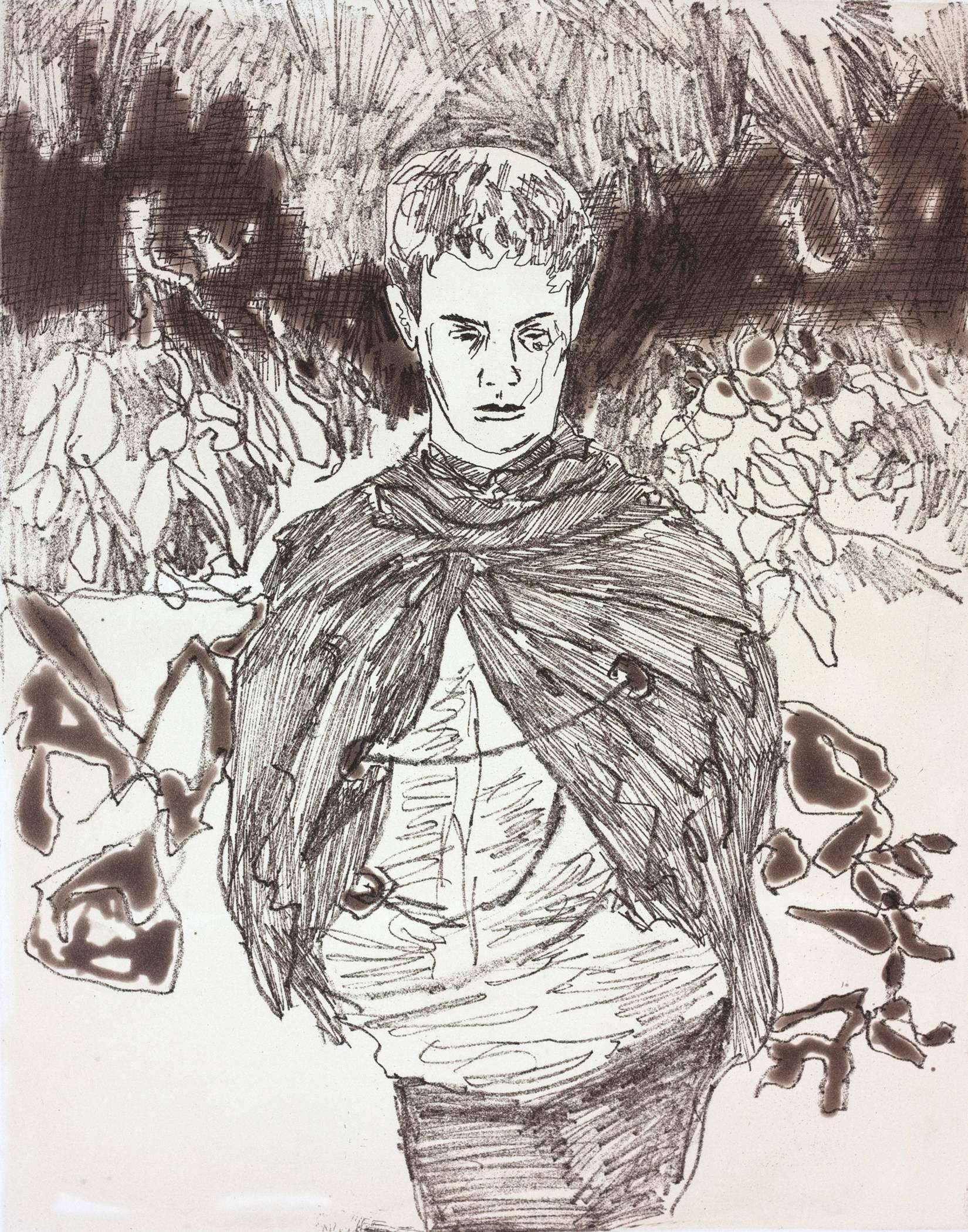 Hernan Bas Figurative Print – Der Renaissance-Mann