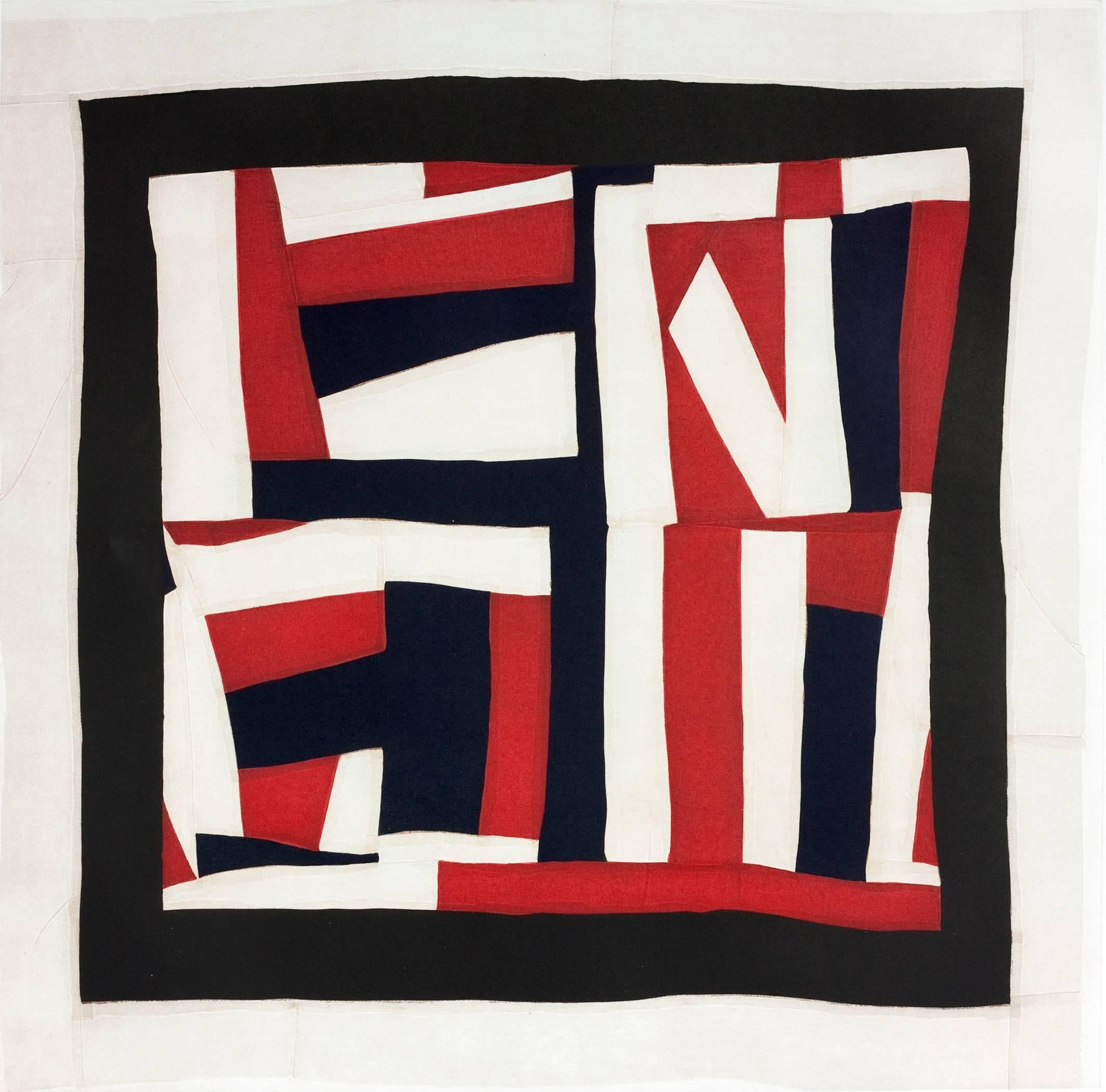 Mary Lee Bendolph Abstract Print - Lonnie's Flag