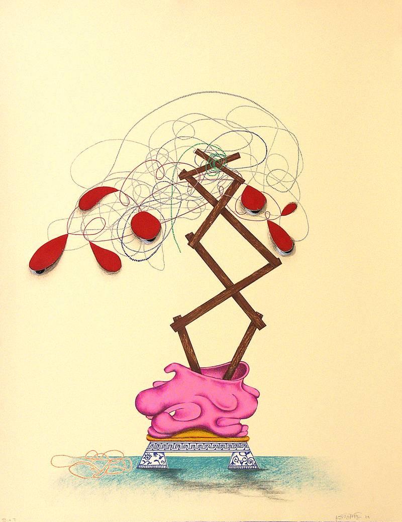 Kathy Butterly Abstract Print – Aufgelockert