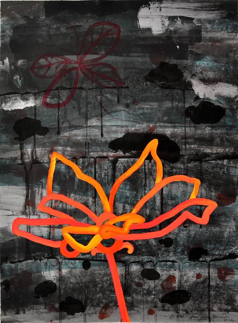 Ana Maria Hernando Print – Nachtblume I
