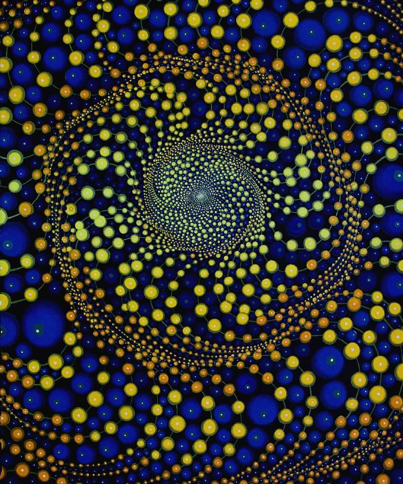 Barbara Takenaga Abstract Print - Shaker Blue