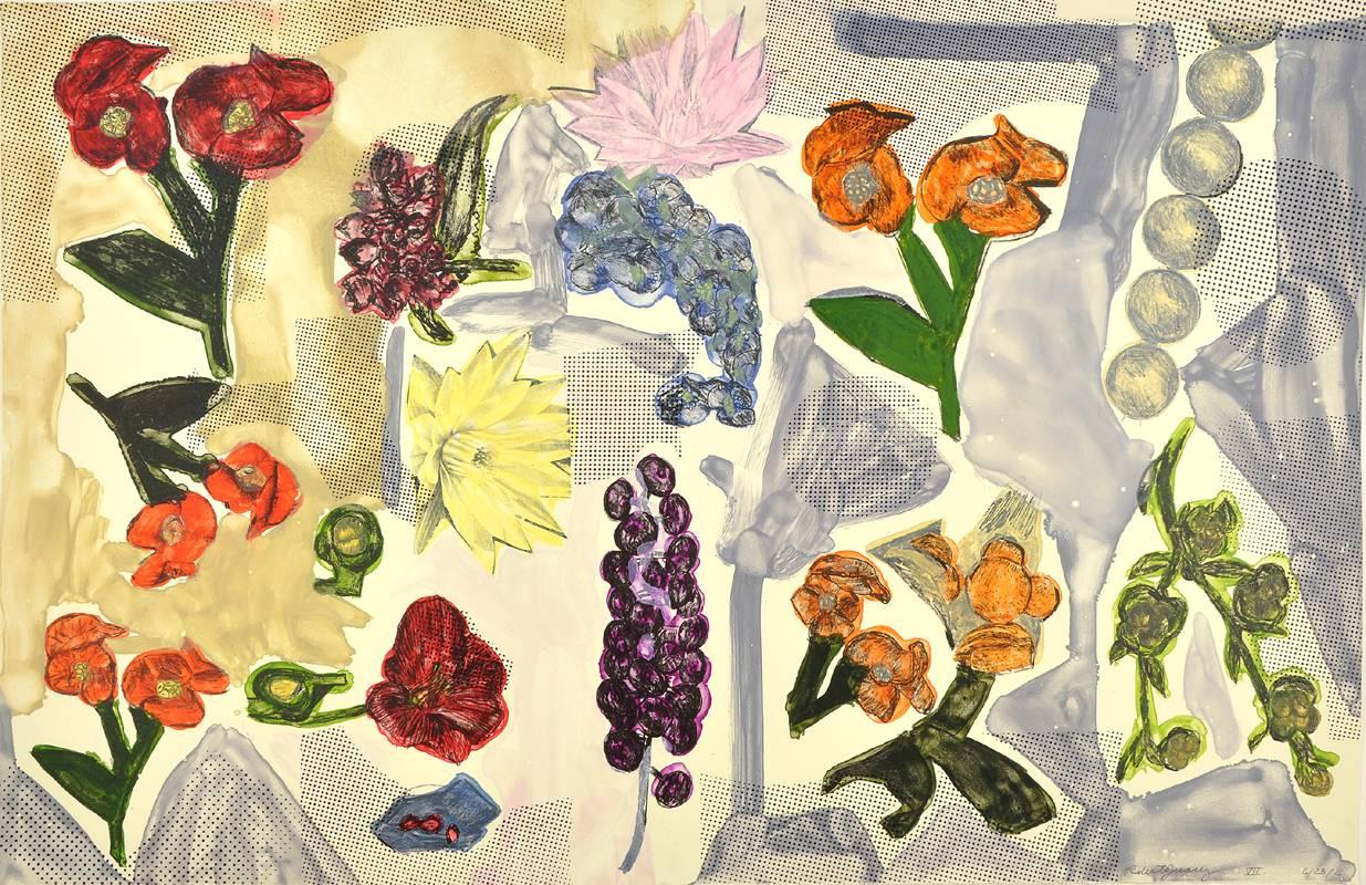 Roberto Juarez Print - Flowers and Pearls VII