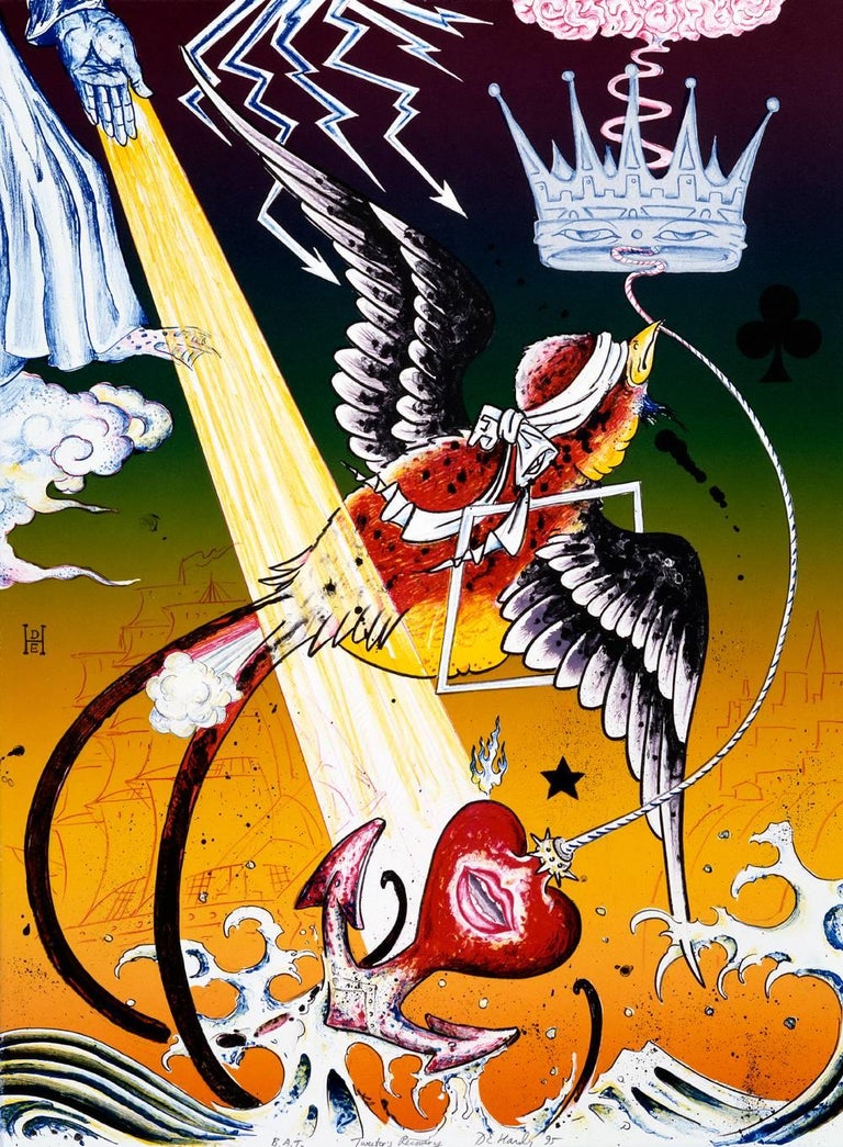 don ed hardy tweeters recovery print for sale at 1stdibs