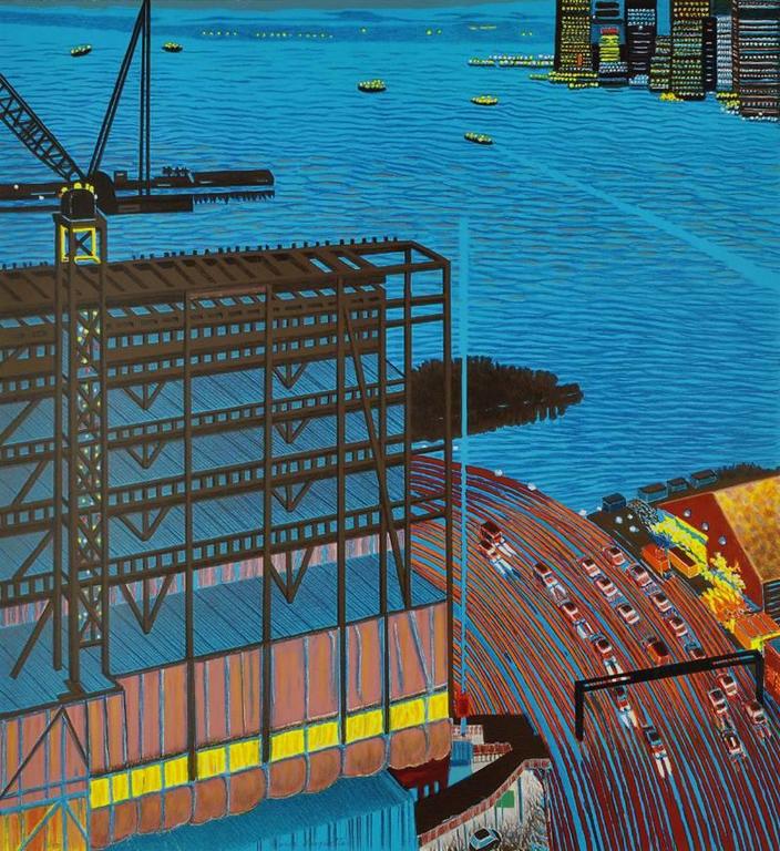 Yvonne Jacquette Print - Whitney Construction at Dusk