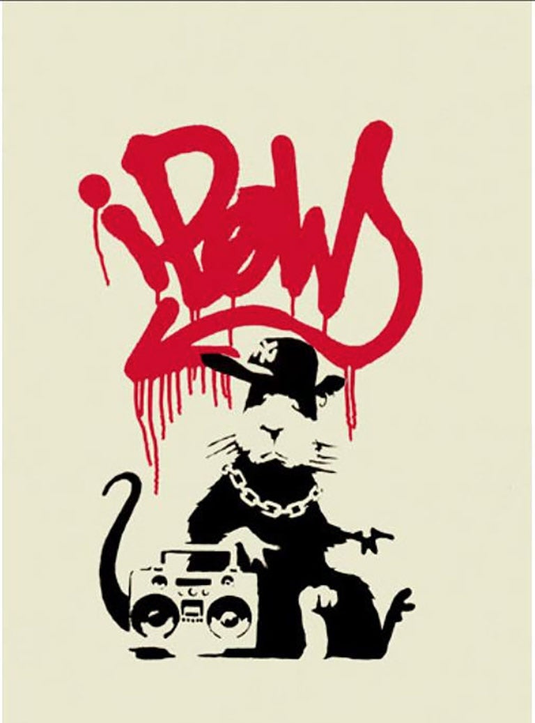 Banksy Figurative Print - Gangsta Rat