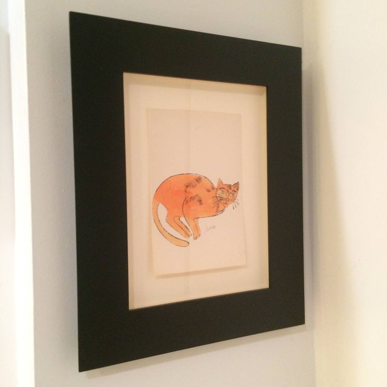 Orange Cat Crouching (from 25 Cats Named Sam and One Blue Pussy) - Print by Andy Warhol