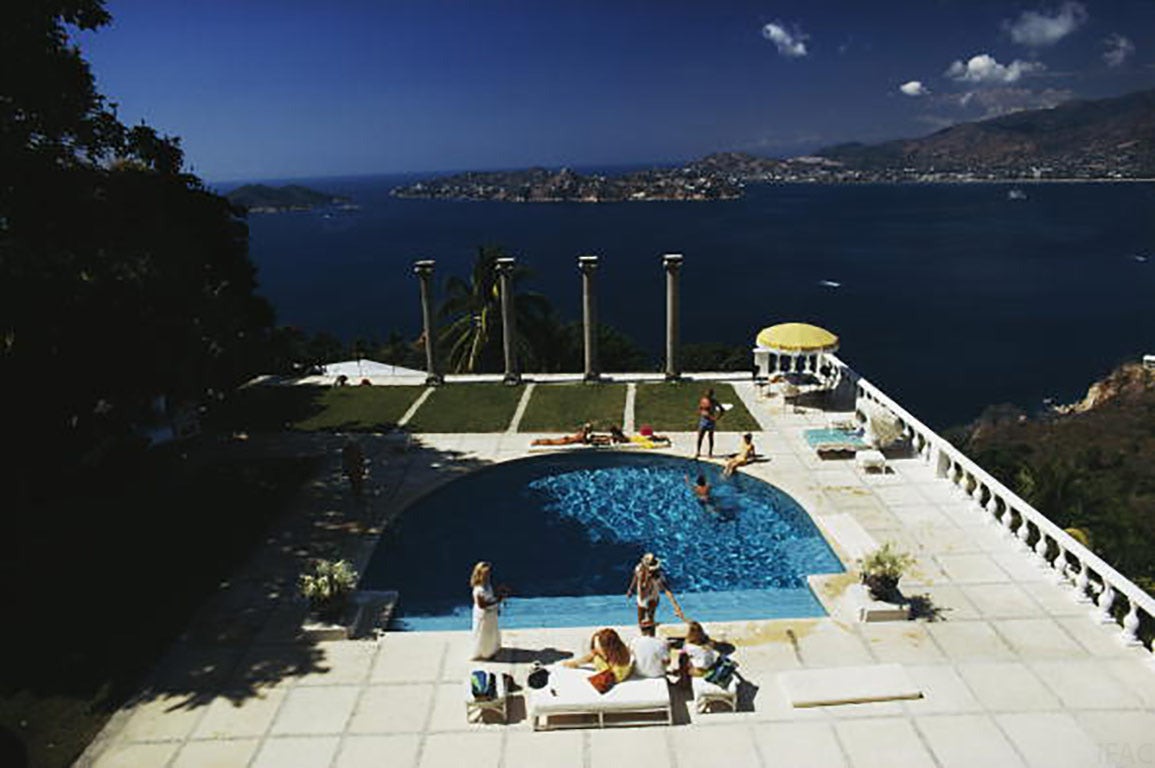 Slim Aarons Landscape Photograph - The Pool at Villa Nirvana