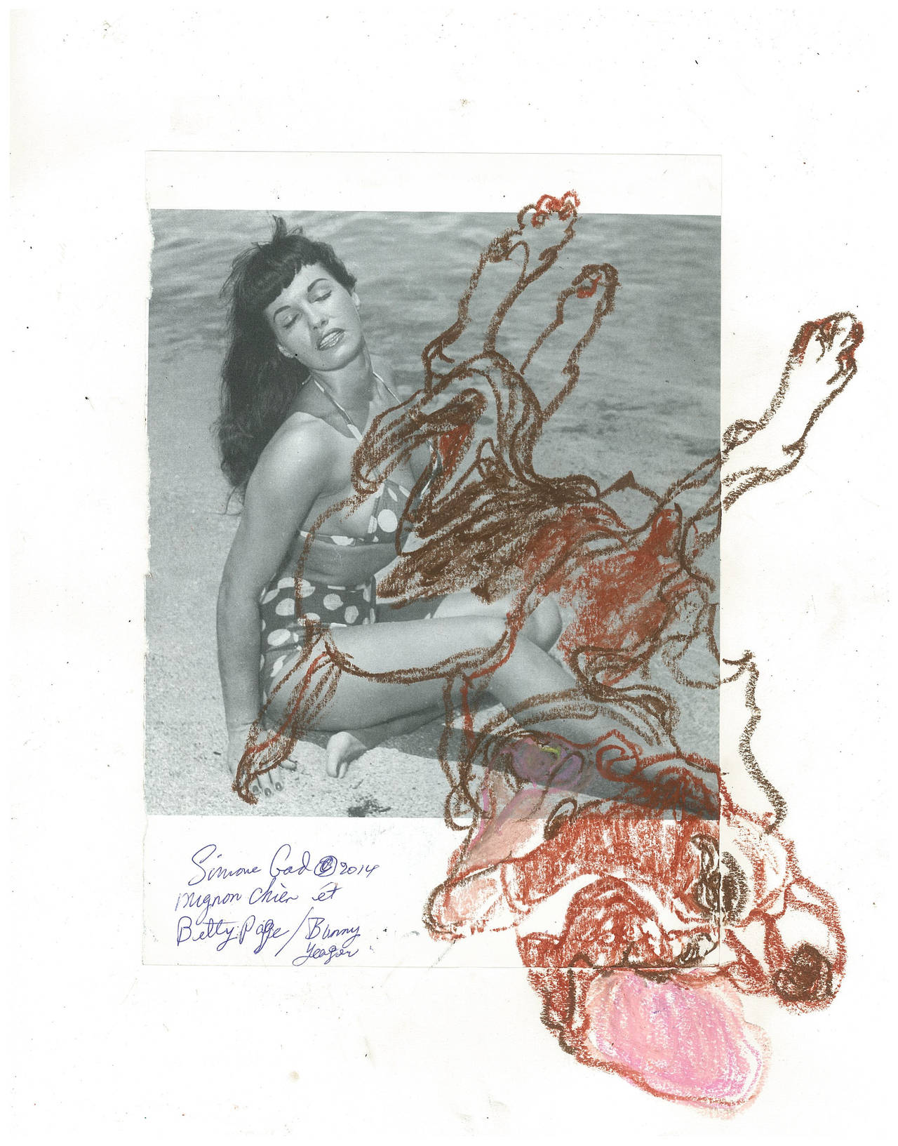 Simone Gad Figurative Photograph - Chien (Betty Page)