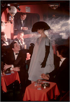 Givenchy dress at Crazy Horse Saloon, for Jardin des Modes, Paris
