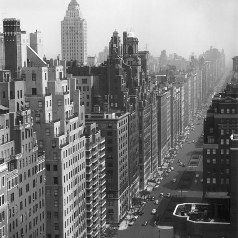 Slim Aarons Black and White Photograph - Park Avenue, New York City (Aarons Estate Edition)