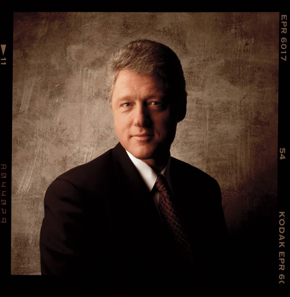 Color Photograph William Coupon - Le président Bill Clinton
