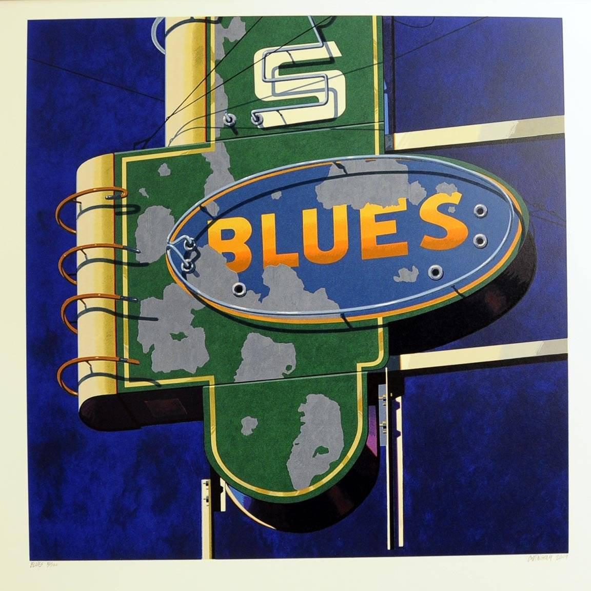 Blues, from American Signs portfolio - Print by Robert Cottingham