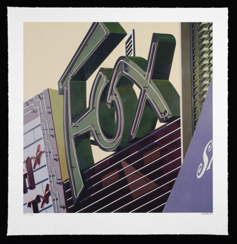Fox, from American Signs portfolio - Print by Robert Cottingham