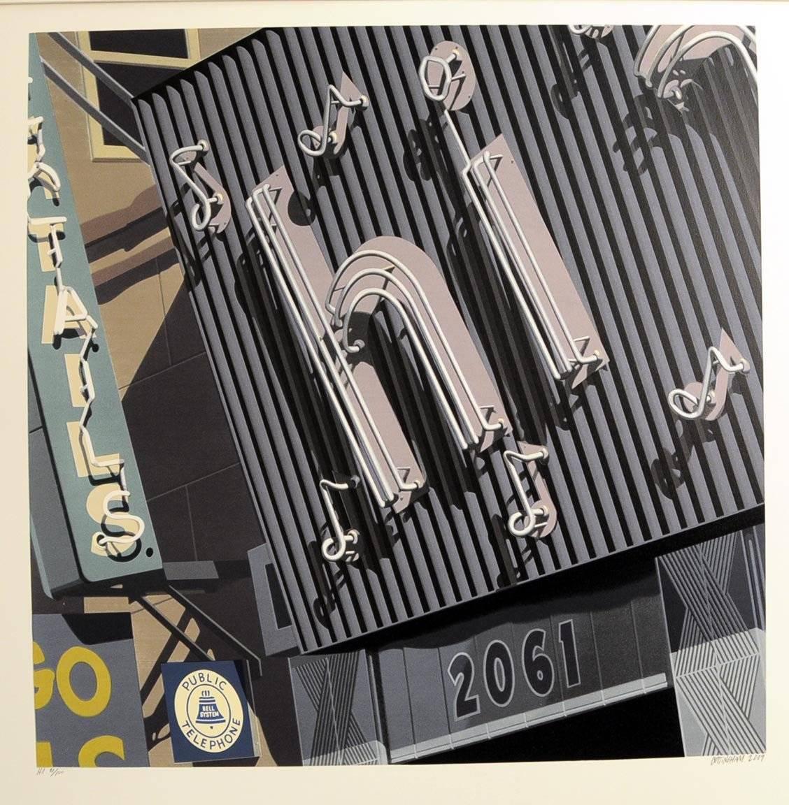 Hi, from American Signs Portfolio - Print by Robert Cottingham