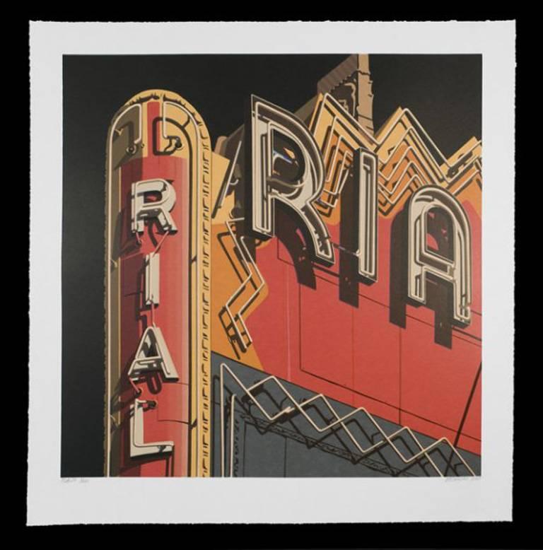 Robert Cottingham Abstract Print – Rialto, aus dem Portfolio von American Signs