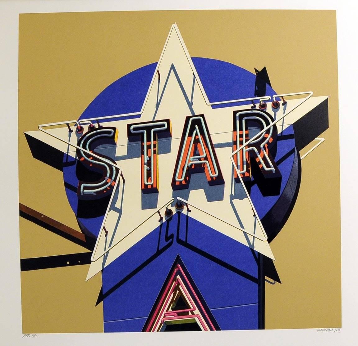 Star, from American Signs Portfolio - Print by Robert Cottingham
