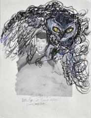Betty Page with Large Owl 10