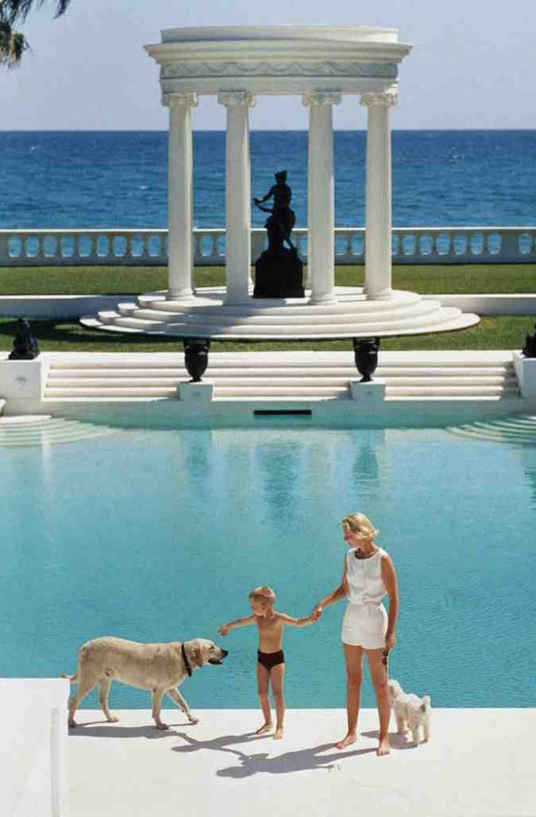 Slim Aarons Color Photograph - Nice Pool (Aarons Open Edition)