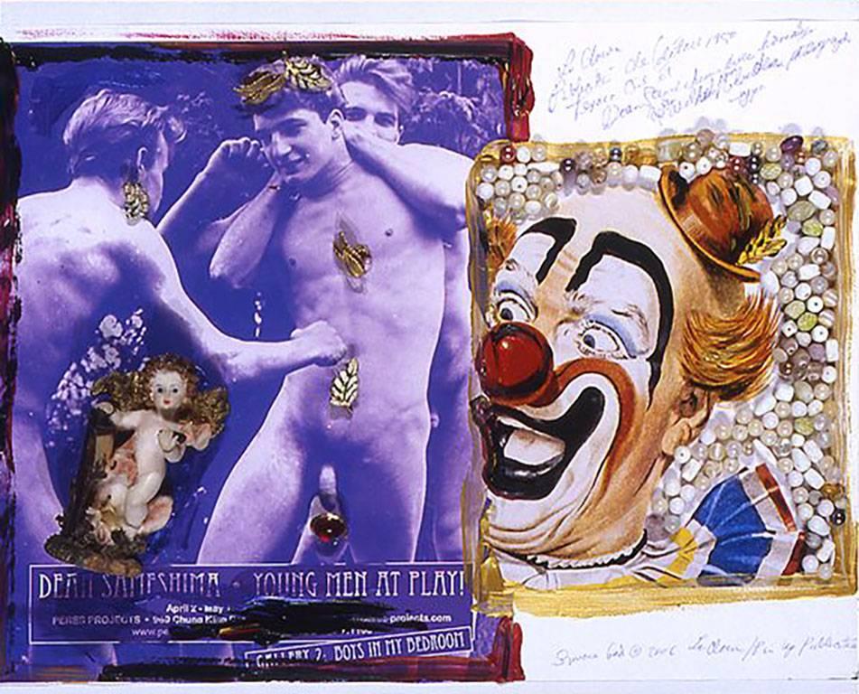 Clown Male Pinup 001 - Mixed Media Art by Simone Gad