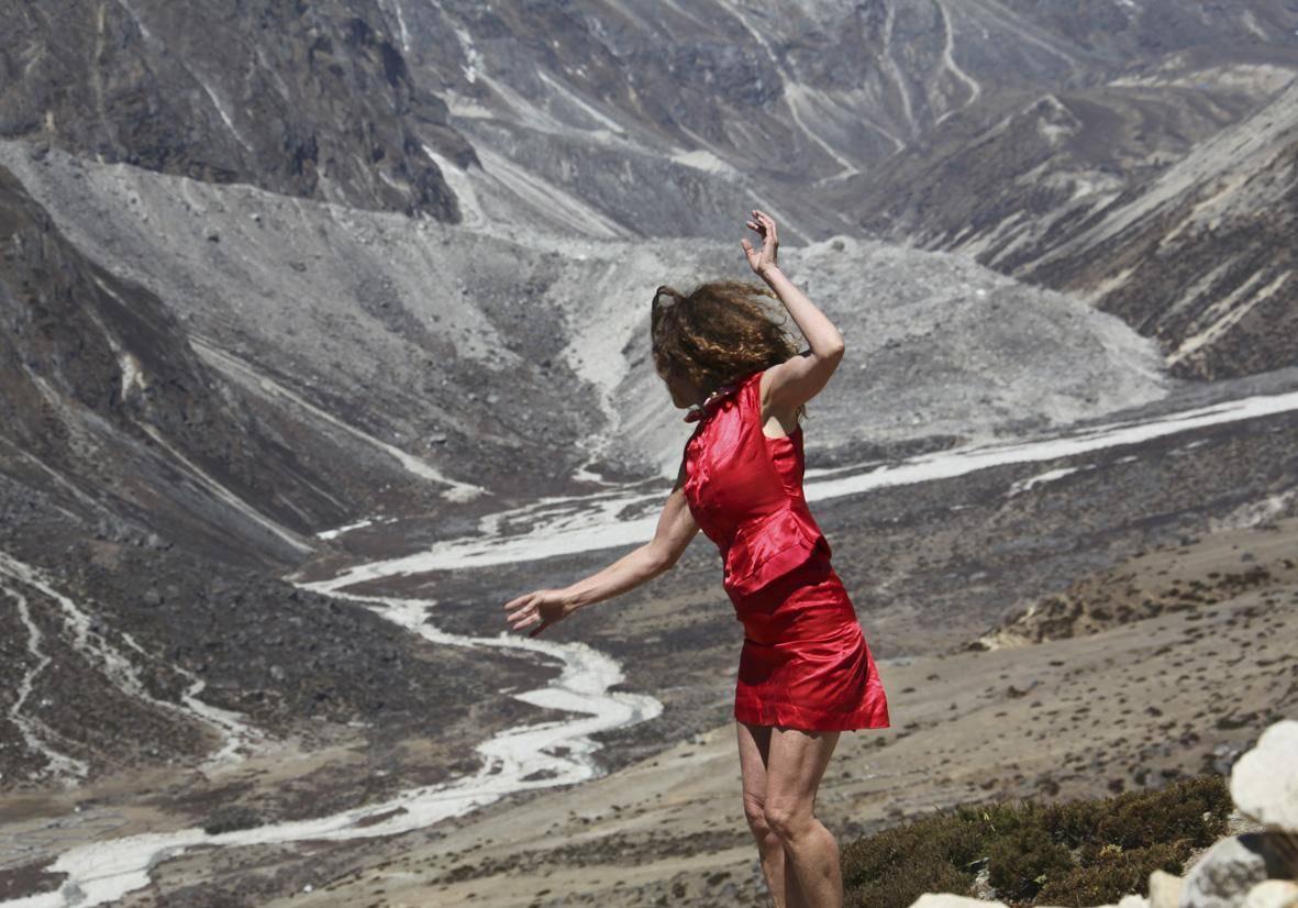 Maria Marshall Color Photograph - 4600 Meters Diptych (Thought dances for freedom at Mount Everest)