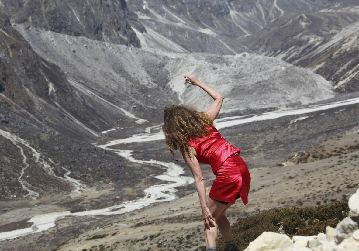 4600 Meters Diptych (Thought dances for freedom at Mount Everest) - Photograph by Maria Marshall