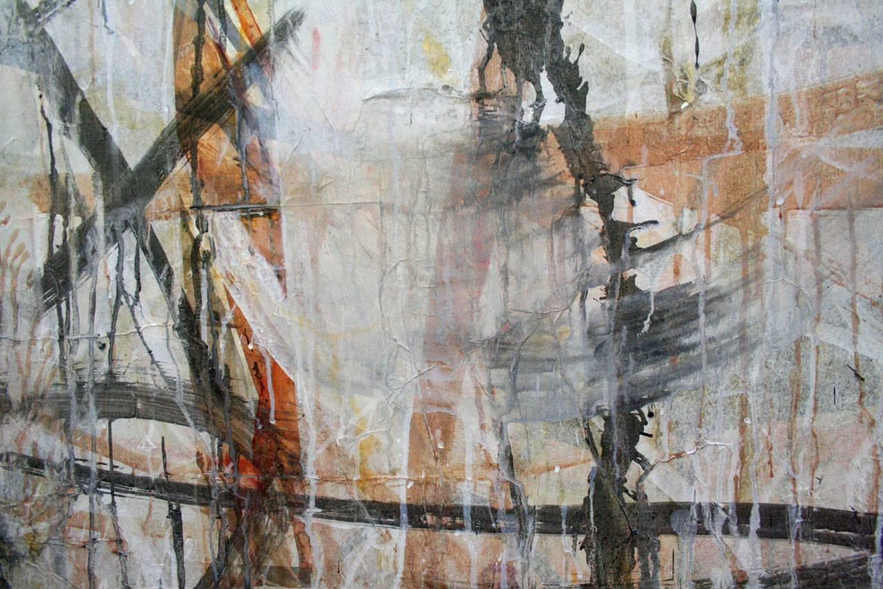 Eyewitness 1 (Braun), Abstract Painting, von Eleanna Martinou