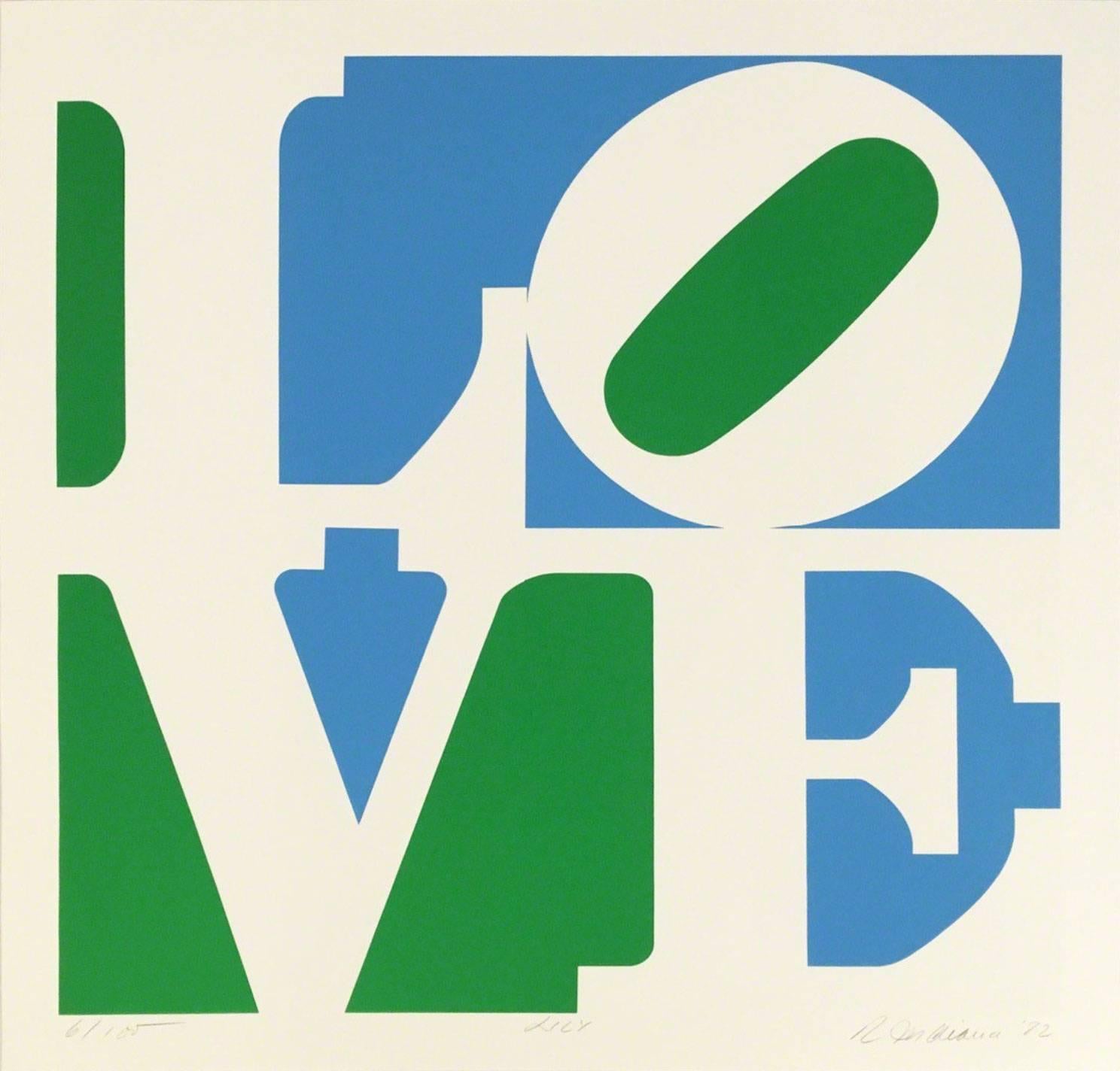 Robert Indiana Abstract Print - Lily (from A Garden of Love)