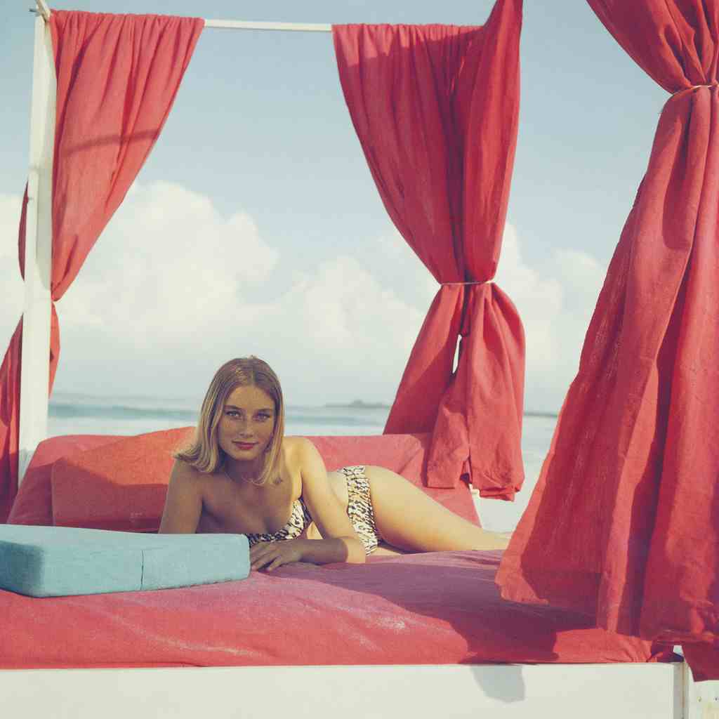 Slim Aarons Color Photograph - Tania Mallet in the Bahamas (Aarons Estate Edition)