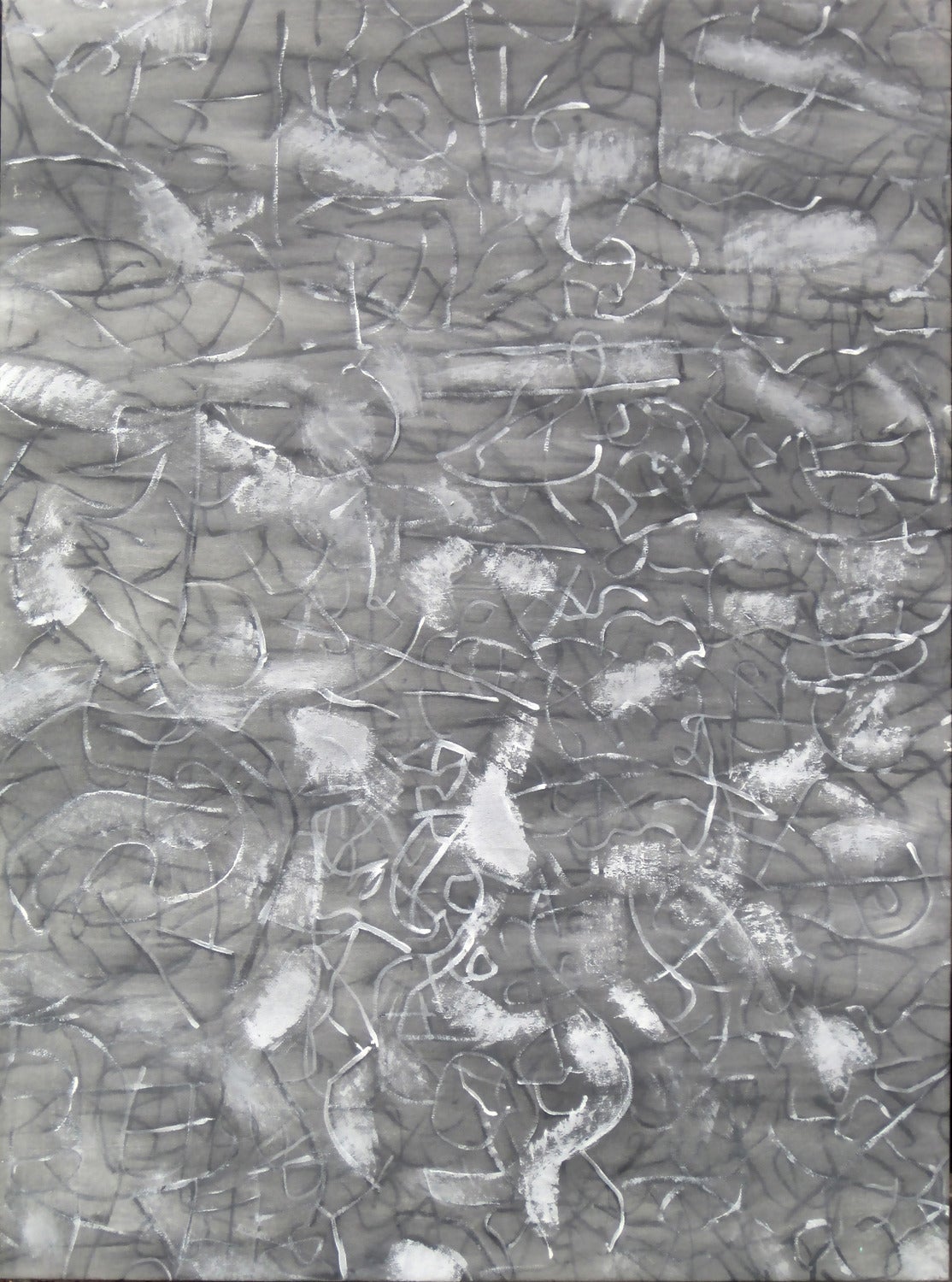 Robert Petrick Abstract Painting - Grey Lines