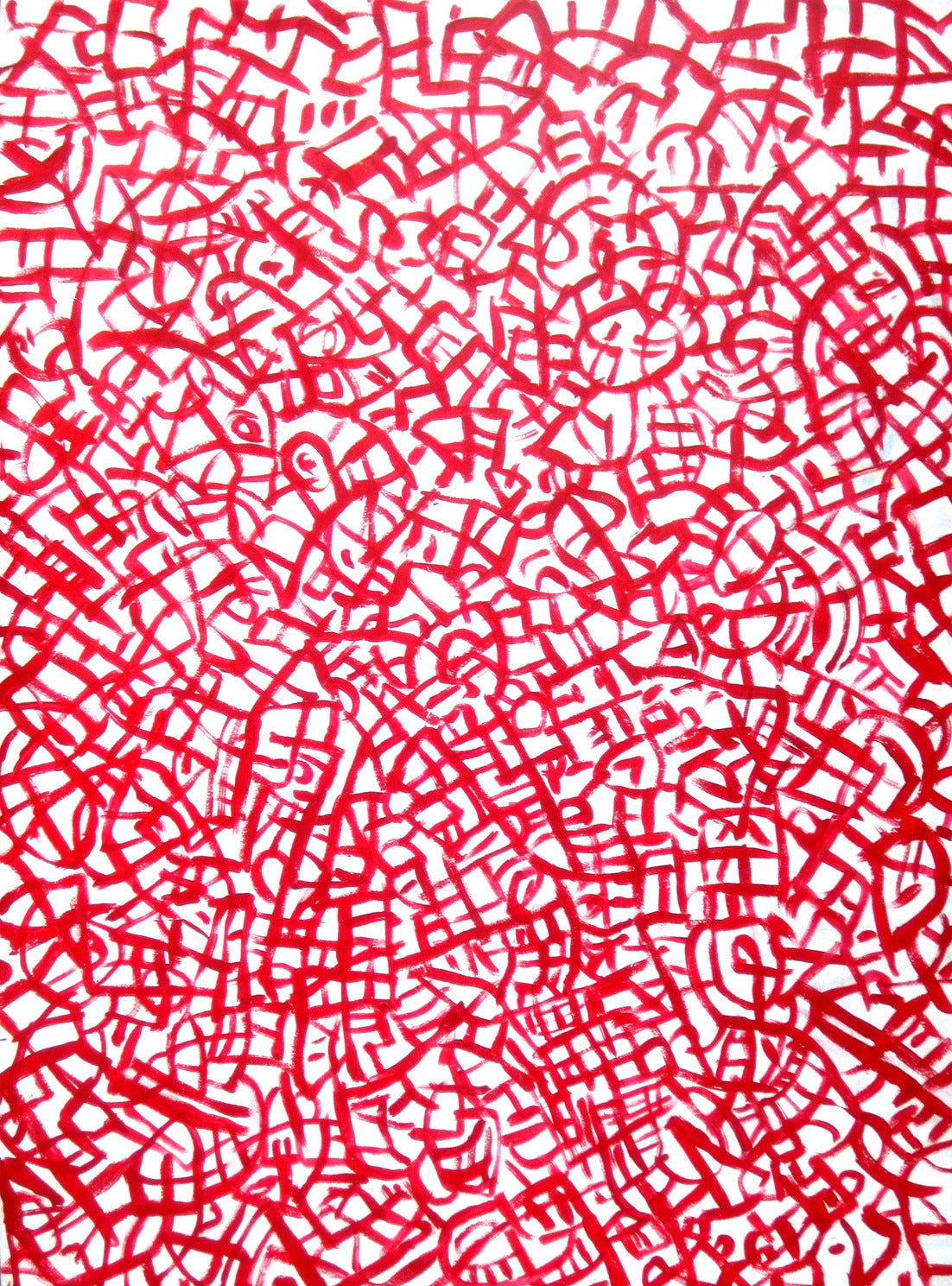Robert Petrick Abstract Painting - Red Lines