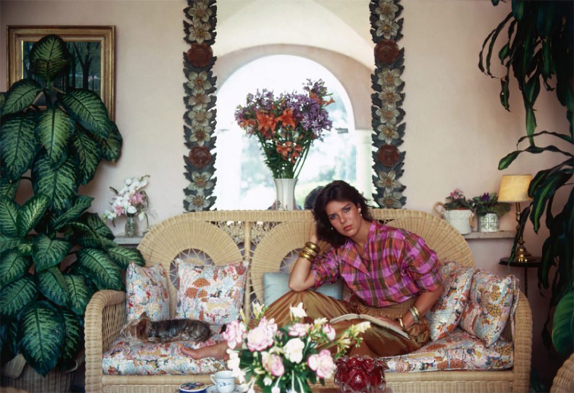 Slim Aarons Color Photograph – Prinzessin Caroline von Monaco (Ausgabe von Aarons Nachlass)