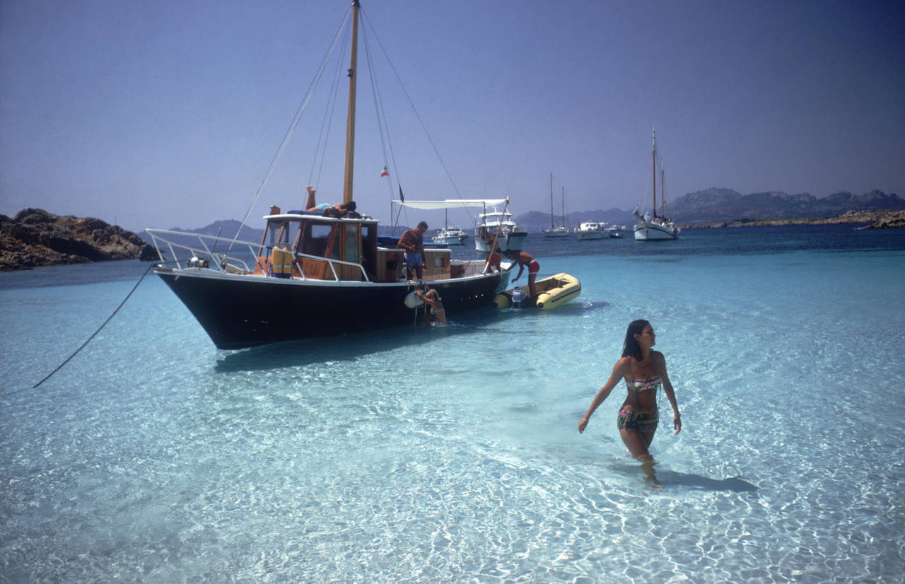 Slim Aarons Color Photograph – Yachting Trip (Ausgabe von Aarons Estate)