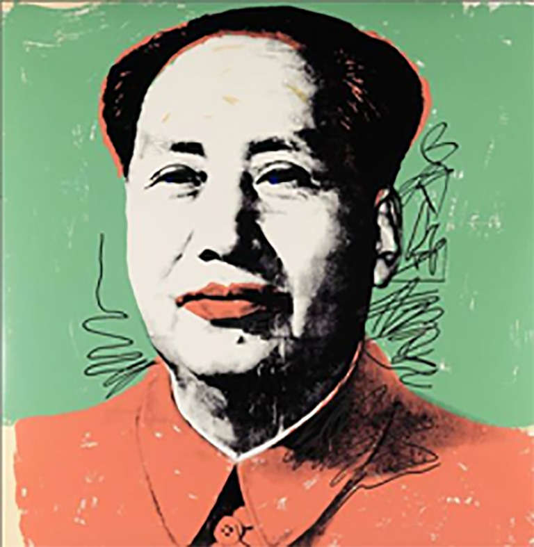 Andy Warhol Portrait Print - Mao #95