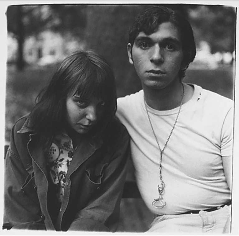 Diane Arbus Figurative Photograph - Girl and Boy in Wash Sq Park NYC
