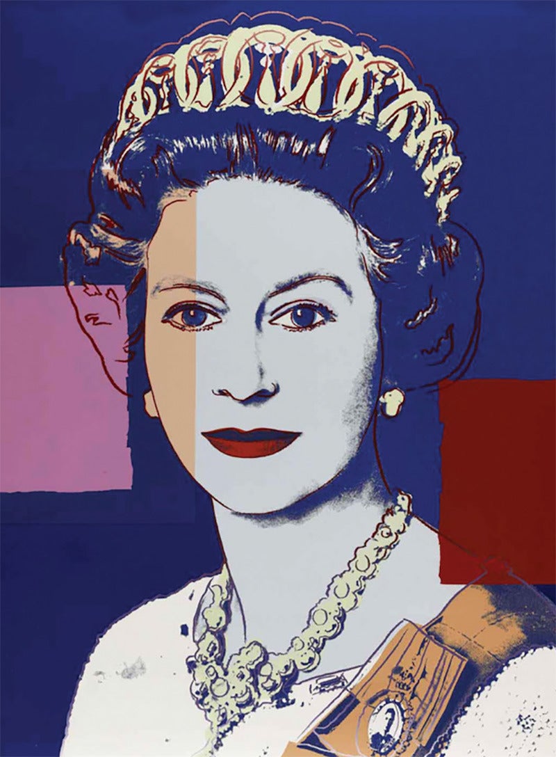 Andy Warhol Portrait Print - Reigning Queens: Queen Elizabeth II of the United Kingdom