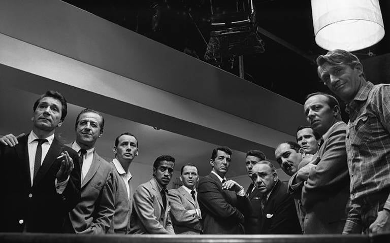Sid Avery Black and White Photograph - Oceans Eleven; Frank Sinatra and Cast