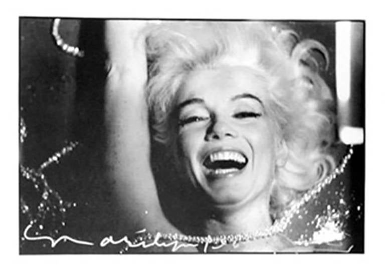 Bert Stern Black and White Photograph - Marilyn Monroe Laughing in Pearls