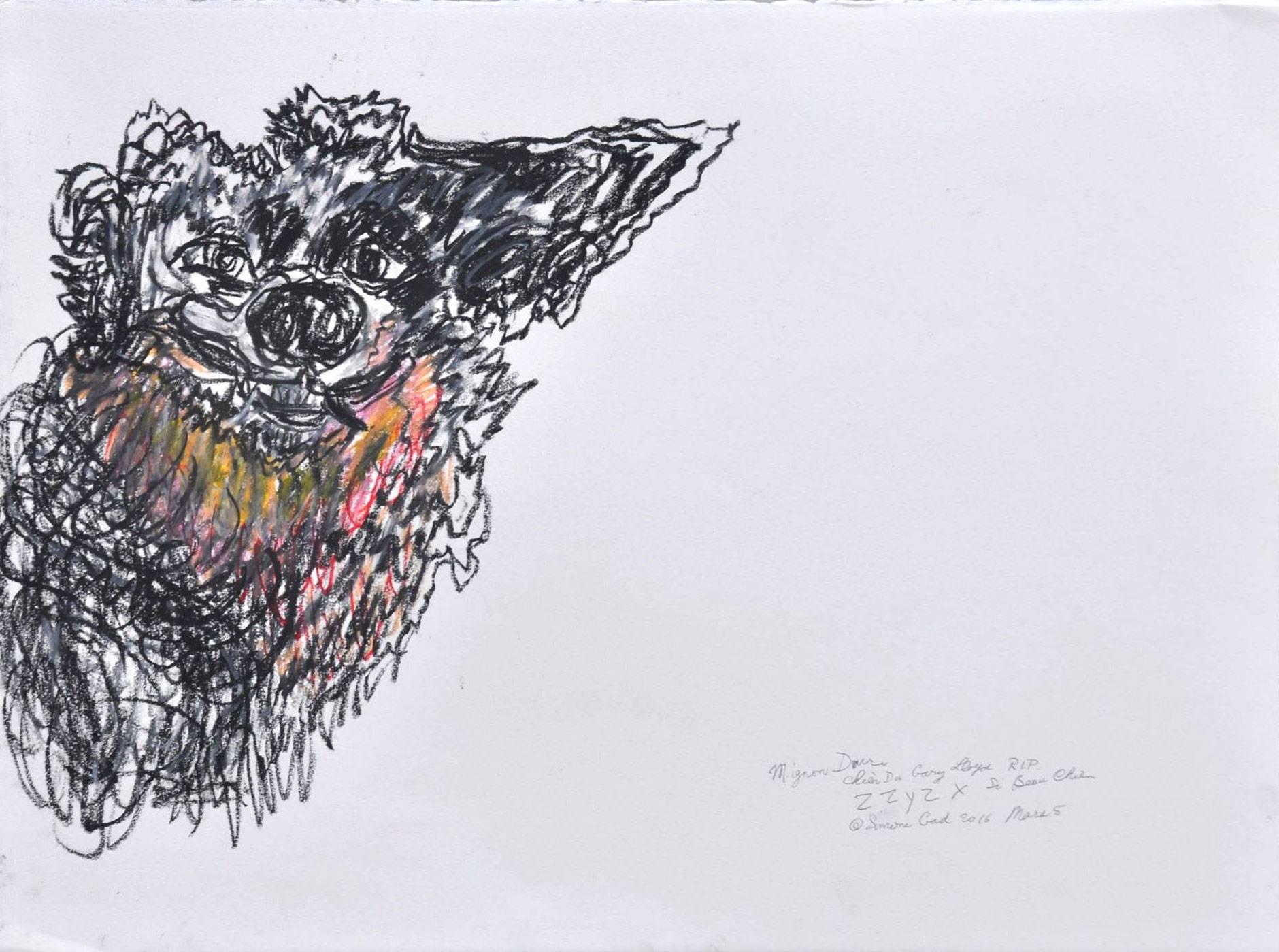 Simone Gad Animal Art - Mignon Chien RIP Du Gary Lloyd