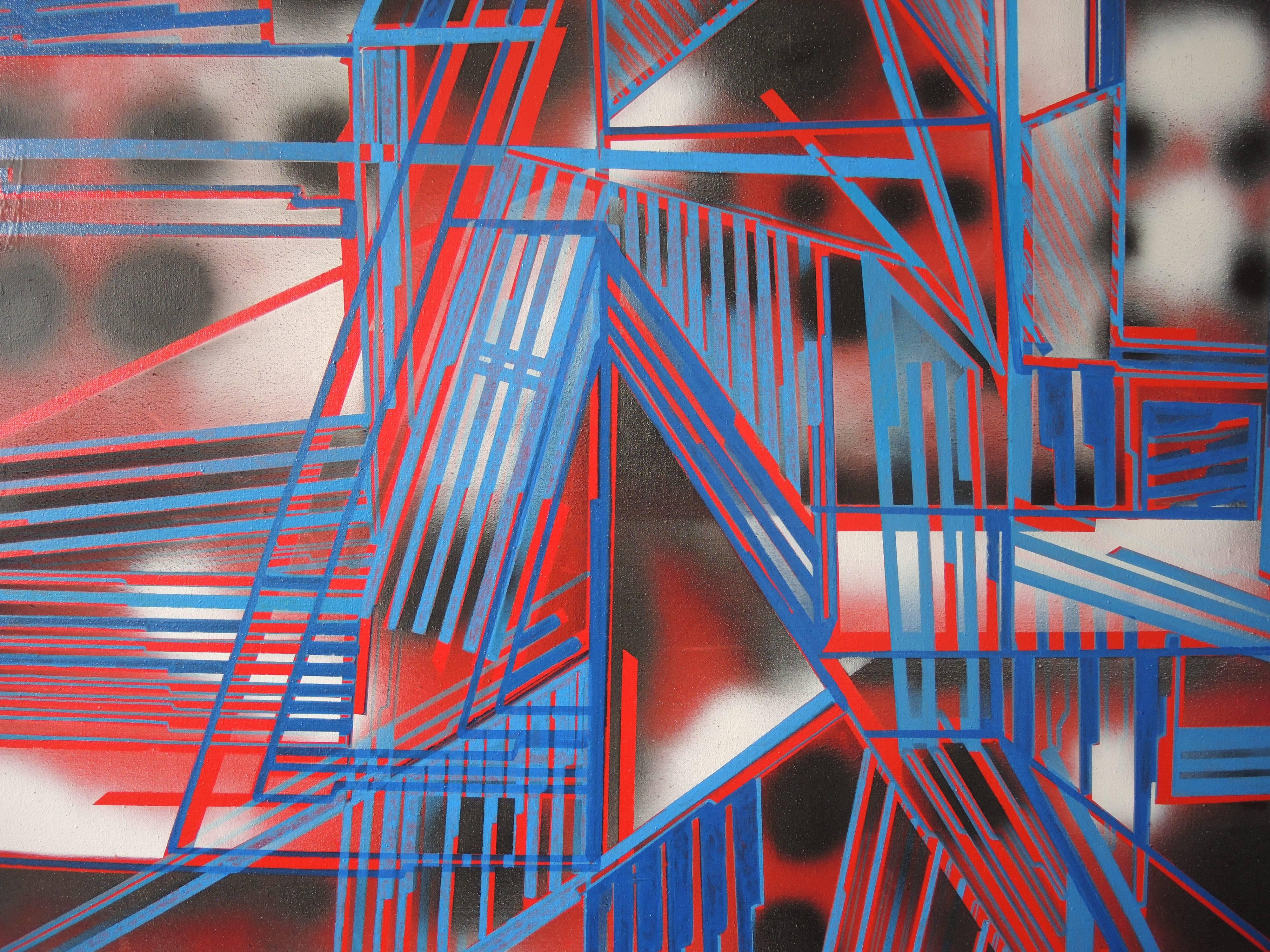 Vector Assembly Sequence II - Abstract Geometric Painting by Vargas-Suarez Universal