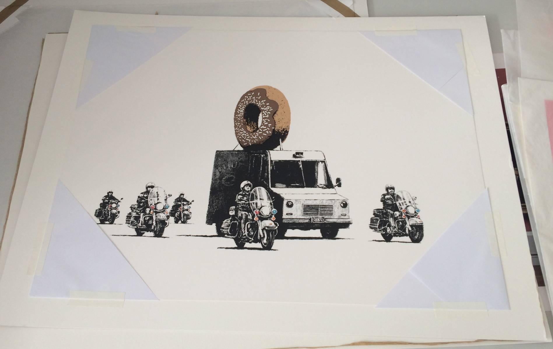 Chocolate Donuts, signed - Print by Banksy