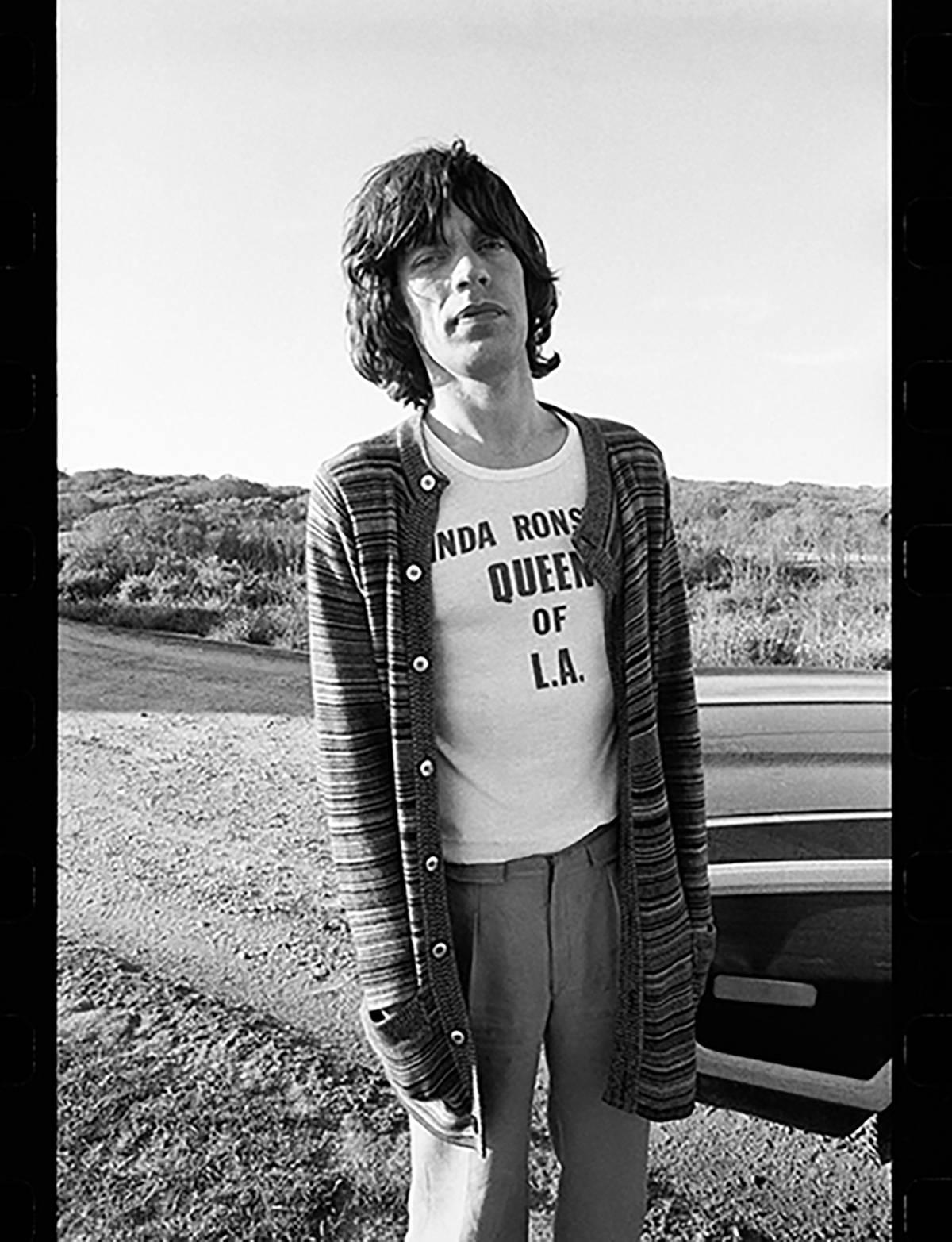 Christopher Makos Black and White Photograph - Mick Jagger (Queen of LA)